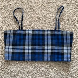 Motel Plaid crop top